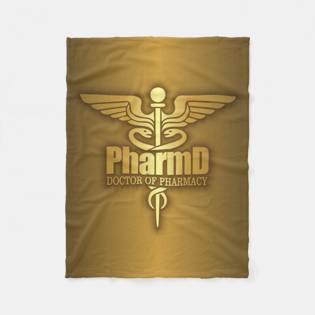 Couverture Polaire Caducée d'or (PharmD) (Devant)