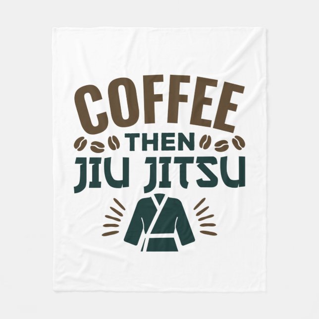 Couverture Polaire Café Alors Jiu Jitsu BJJ Jiujitsu (Devant)