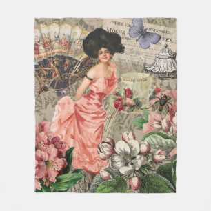 Couverture Polaire Café Lady Victorian Femme Rose Classy