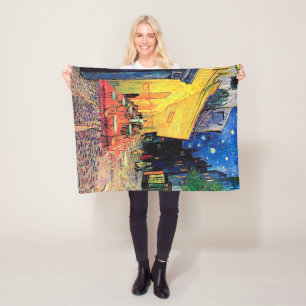 Couverture Polaire Cafe Terrace at Night, Vincent van Gogh, 1888