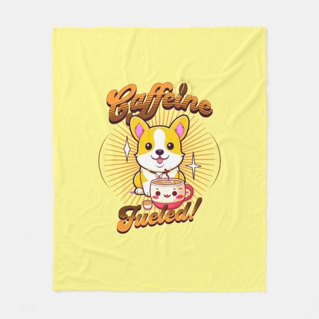 COUVERTURE POLAIRE CAFFEINE DE CORGI FUELED! (Devant)