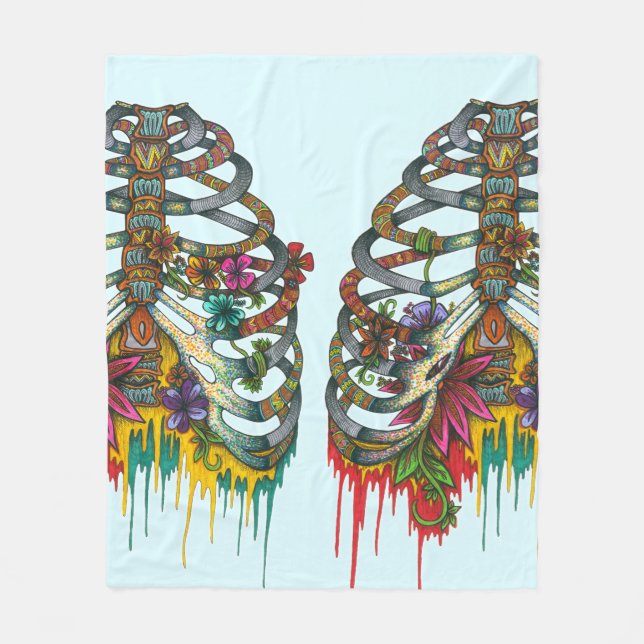 Couverture Polaire Cage thoracique de fleur (Devant)
