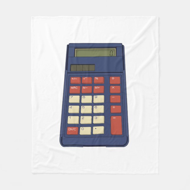 Couverture Polaire Calculatrice des années 80 90 Math School Nostalgi (Devant)