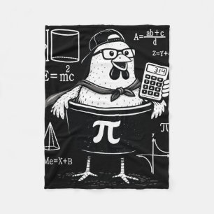 Couverture Polaire Calculatrice drôle de poulet tenant un pot Prof de