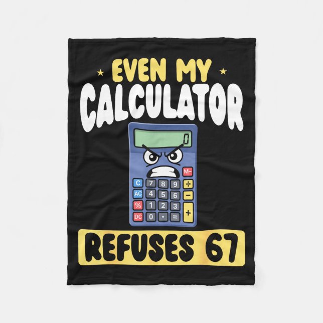 Couverture Polaire Calculatrice Drôle Même Refuse 67 Maths (Devant)