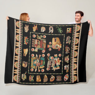 Couverture Polaire Calendrier aztèque