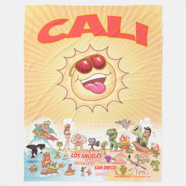 Couverture Polaire Cali Beach Paradise (Devant)