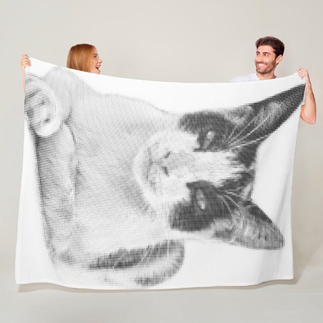 Couverture Polaire Calico Pop Halftone (En situation)