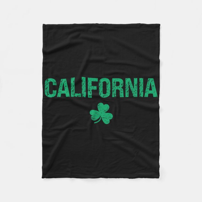 Couverture Polaire California Irish Shamrock St Patrick's Day  (Devant)