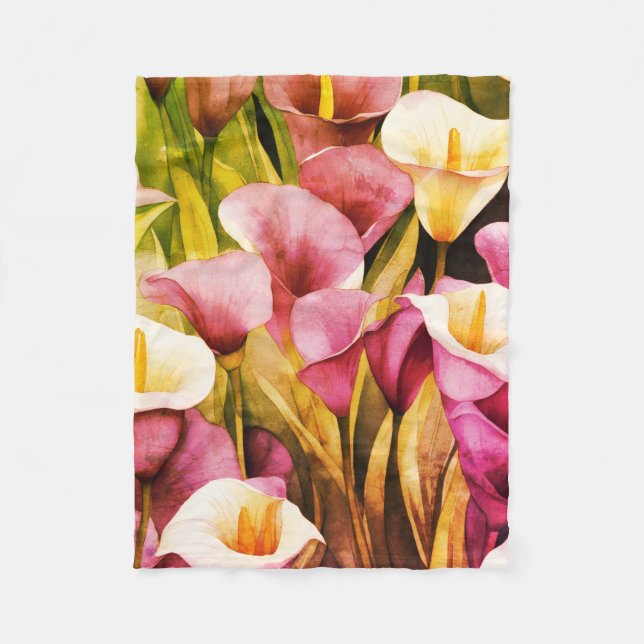Couverture Polaire Calla Lilly délavé (Devant)