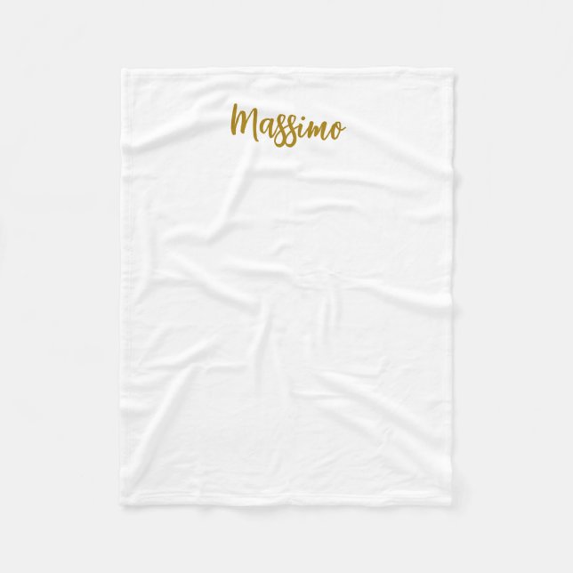 Couverture Polaire Calligraphie Professionnel Élégant Couleur Or (Devant)