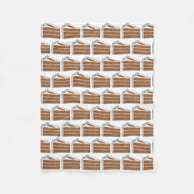 Couverture Polaire Calque de carottes Tranches de gâteau Dessert Boul (Devant)