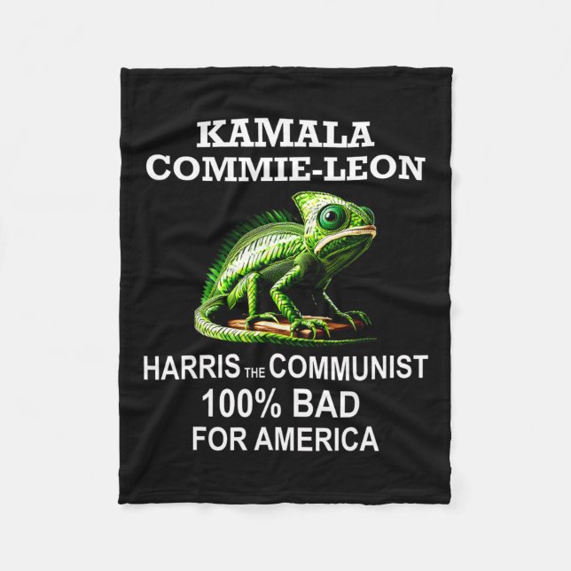 Couverture Polaire Camarade Kamala Commie Leon Commieleon Communiste  (Devant)