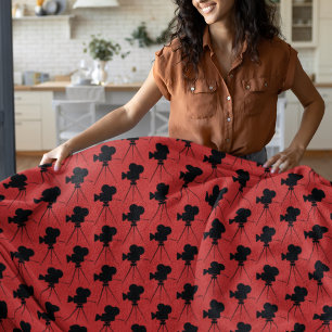 Couverture Polaire Caméra de cinéma vintage Motif Home Theatre