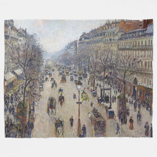 Couverture Polaire Camille Pissarro - Boulevard Montmartre, matin