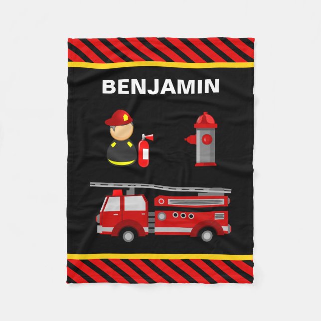 Couverture Polaire Camion de pompiers Pompiers (Devant)