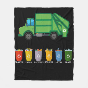 Couverture Polaire Camion de recyclage Enfants Camion de déchets