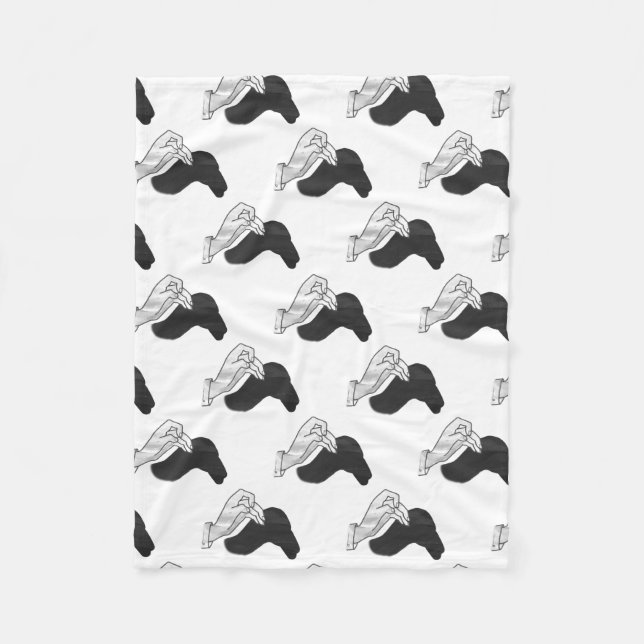 Couverture Polaire Camion Silhouette à la main (Devant)