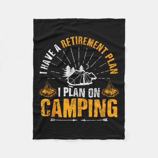 Couverture Polaire Camng Retirement Gift Funny Quote Outdoor Retired  (Devant)