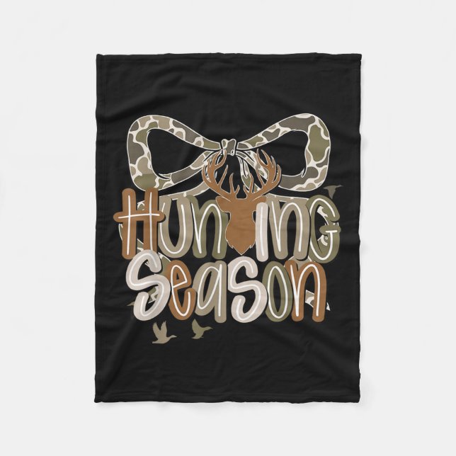 Couverture Polaire Camo Coquette Bow Deer Hunt Duck Hunt Women Gir (Devant)