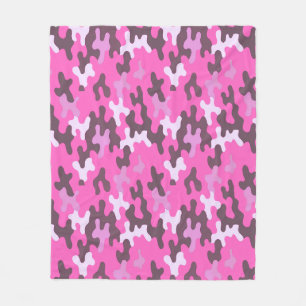 Couverture Polaire Camo Rose