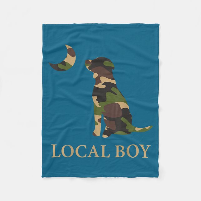 Couverture Polaire Camo Southern Local Boy Duck Hunting Black Lab Out (Devant)