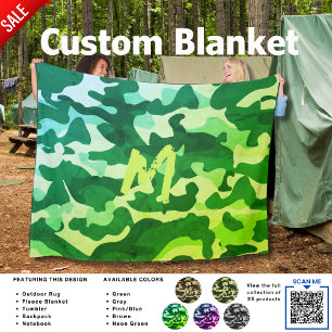 Couverture Polaire Camouflage Camouflage Ajouter Enfants Ados initiau