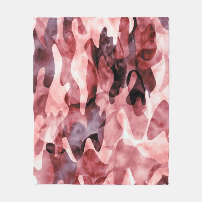 Couverture Polaire camouflage d'aquarelle Abstraite : teinture à crav (Devant)