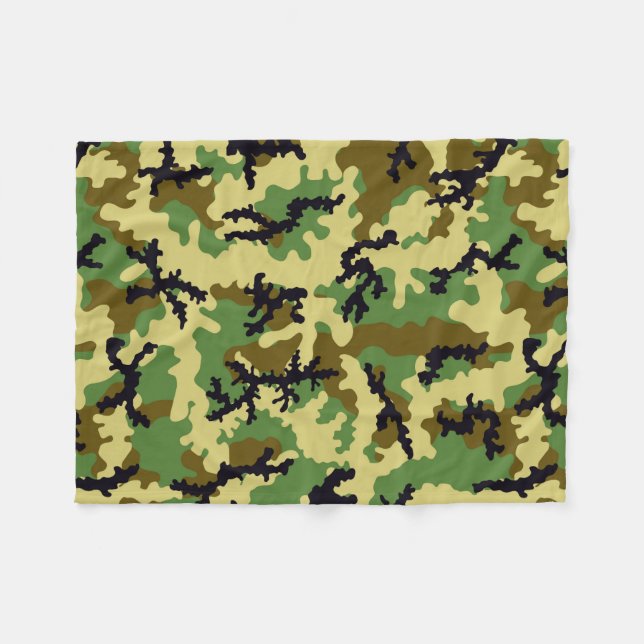 Couverture Polaire Camouflage des bois (Devant (Horizontal))