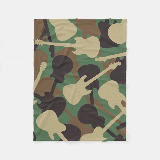 Couverture Polaire Camouflage guitare (Devant)