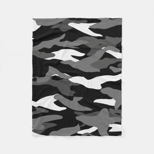 Couverture Polaire Camouflage noir (Devant)