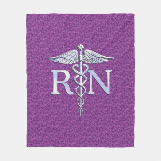 Couverture Polaire Camouflage rose de l'infirmière autorisée Silver C (Devant)