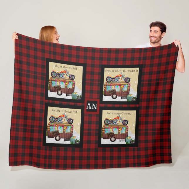 Couverture Polaire Camping amusant Camper Trailer CITES de déchets Mo (En situation)