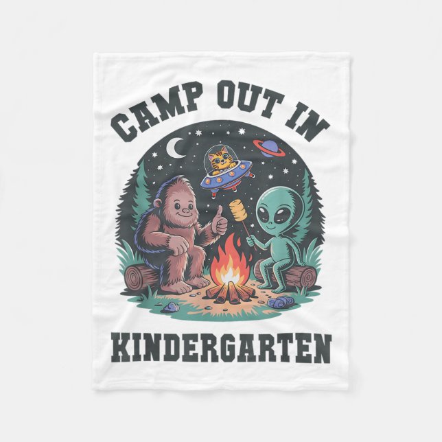 Couverture Polaire Camping Bruh À La Maternelle Tiny Bigfoot Camping (Devant)