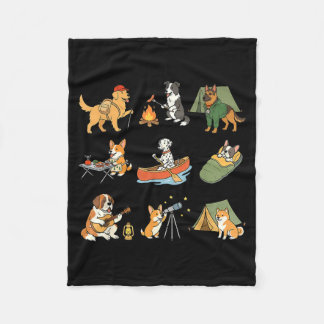 Couverture Polaire Camping dogs outfit – cute outdoor adventure dog