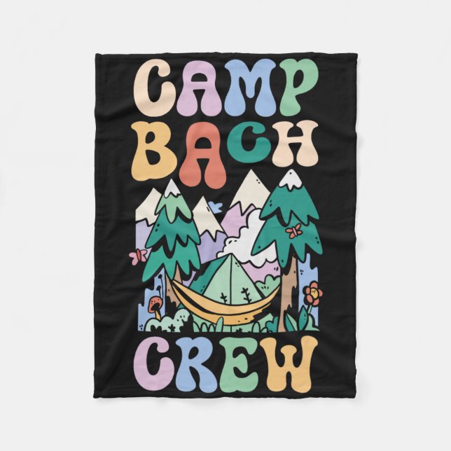 Couverture Polaire Camping enterrement de vie de jeune fille Camp Bac (Devant)
