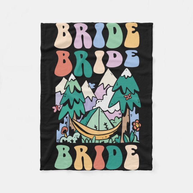 Couverture Polaire Camping enterrement de vie de jeune fille camp de  (Devant)