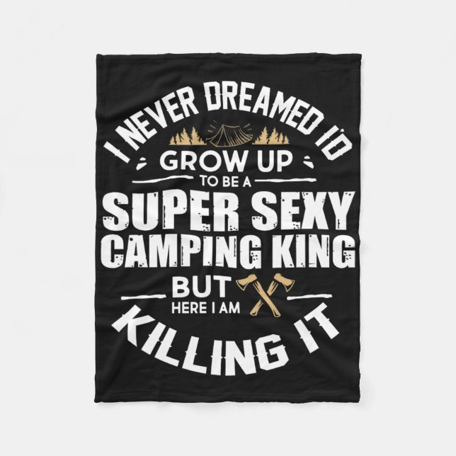 Couverture Polaire Camping Men Camper Rv Camping Vacation Camping Dad (Devant)