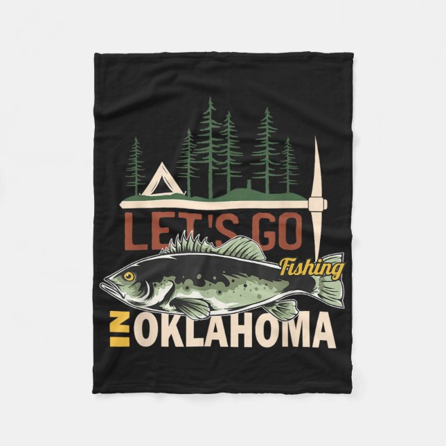 Couverture Polaire Camping pêche en Oklahoma - Nature Oklahoma Fish (Devant)