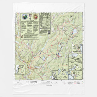 Couverture Polaire Camps de scouts de la rivière Ten Mile Carte du se