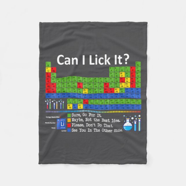 Couverture Polaire Can I Lick It Periodic Table Chart Science Teacher (Devant)