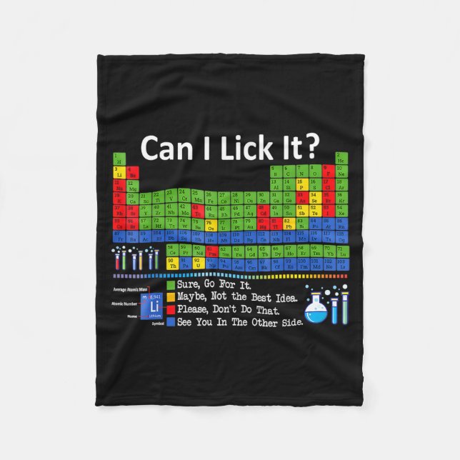 Couverture Polaire Can I Lick It Periodic Table Chart Science Teacher (Devant)