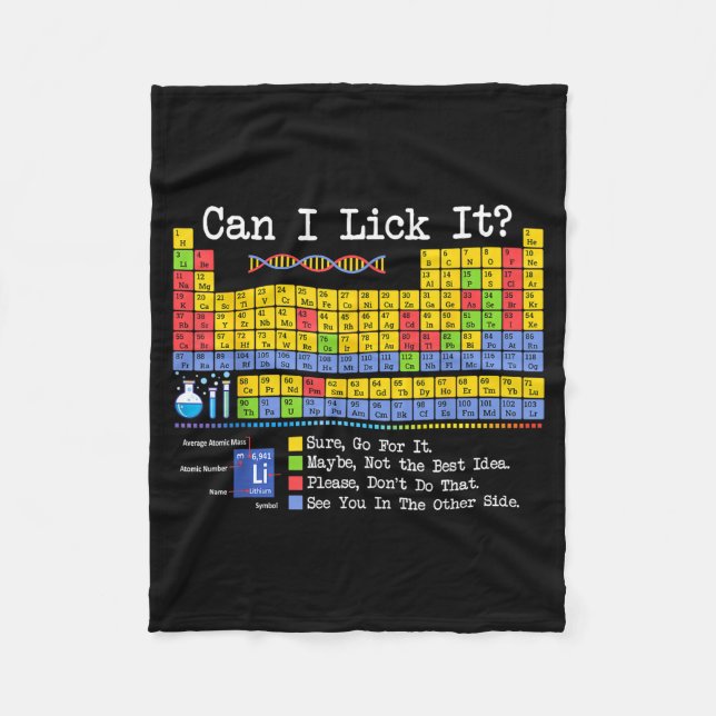 Couverture Polaire Can I Lick It Periodic Table Funny Science Teacher (Devant)