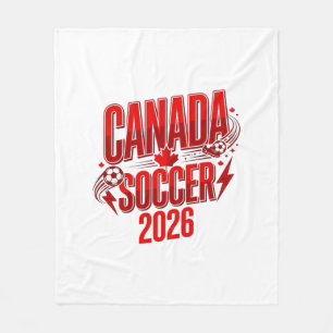 Couverture Polaire Canada Soccer 2026 Soccer Bold Typographie de pays