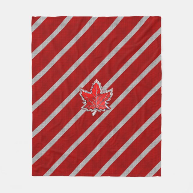 Couverture Polaire Canadian Chrome Maple Leaf on Carbon Fiber Styles (Devant)