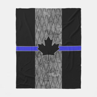 Couverture Polaire Canadian Thin Blue Line Flag