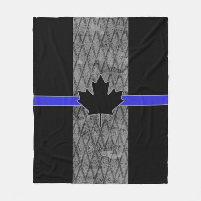 Couverture Polaire Canadian Thin Blue Line Flag (Devant)