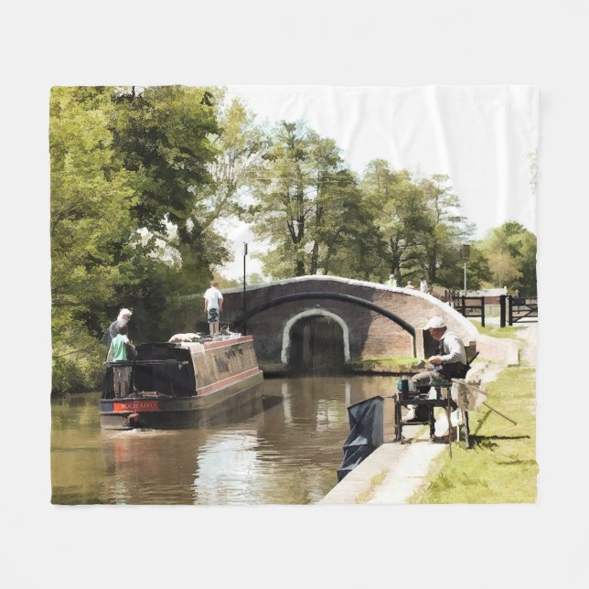 Couverture Polaire CANAL NARROWBOAT Fleece Blanket (Devant (Horizontal))