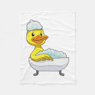 Couverture Polaire Canard à la baignade avec baignoire et mousse