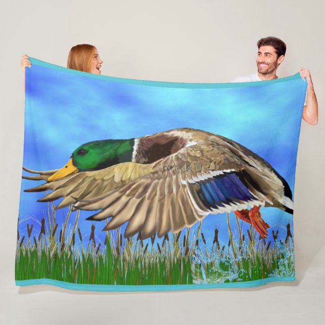 Couverture Polaire Canard colvert en vol (En situation)